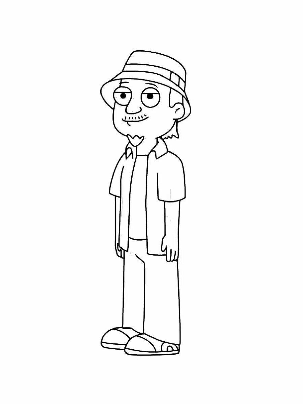 The Incredible American Dad Coloring Page