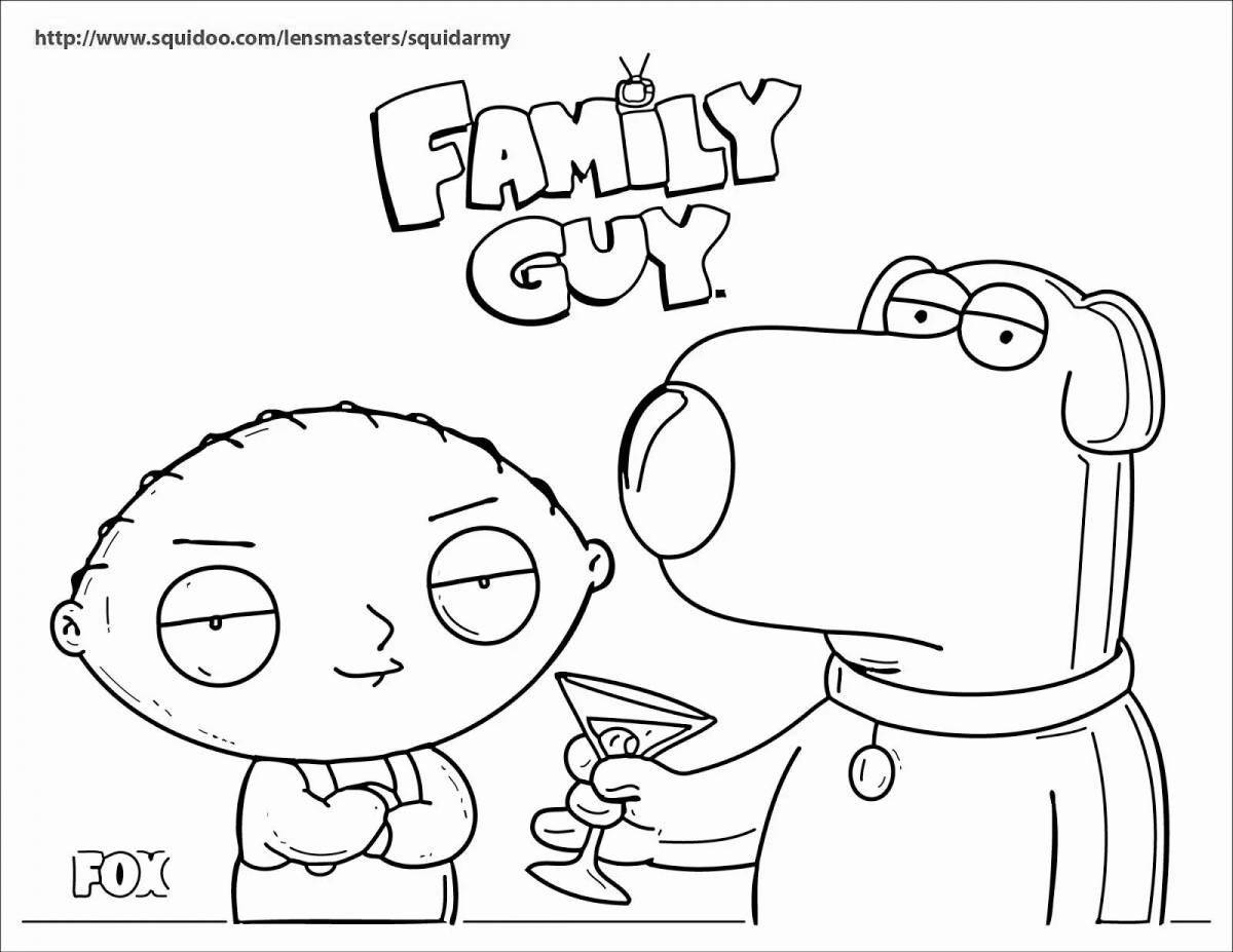 American Dad Animated Coloring Page