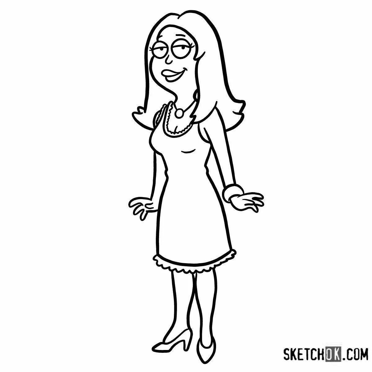 Coloring page adorable american dad