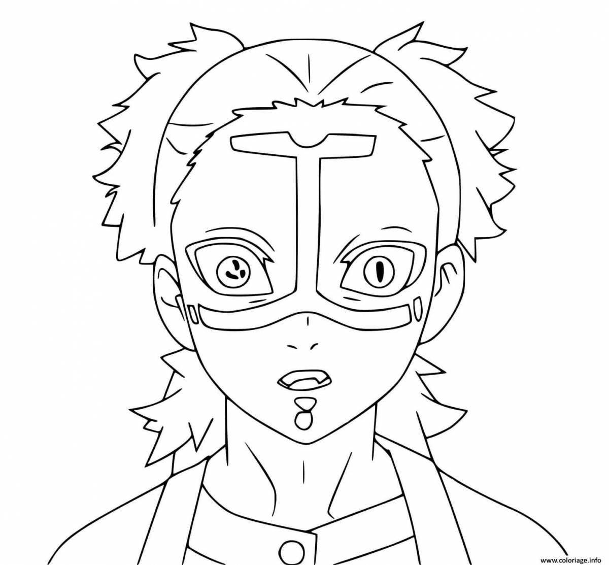 Amazing demon slayer coloring page