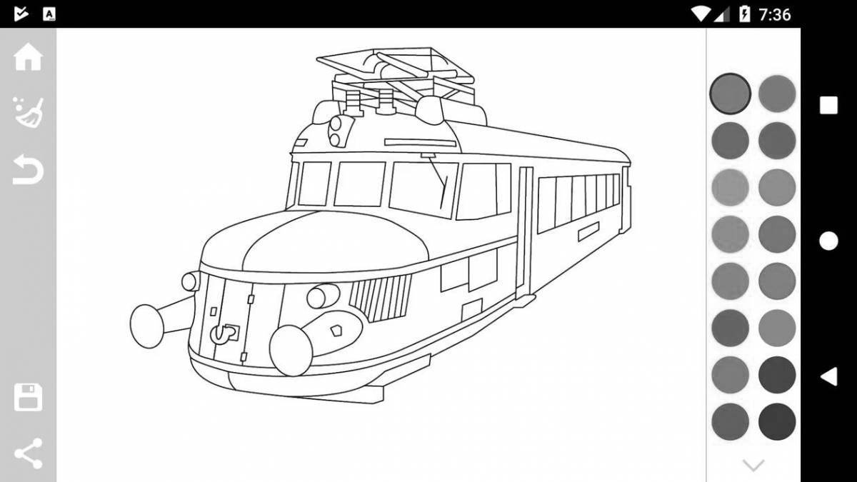 Coloring page terrifying ghost train