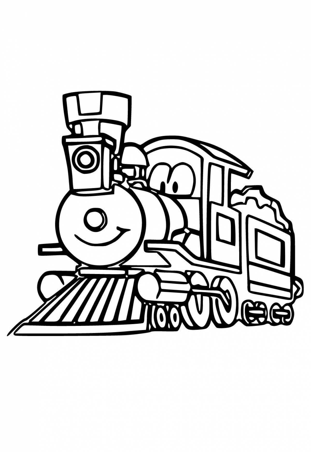 Ghost train coloring page