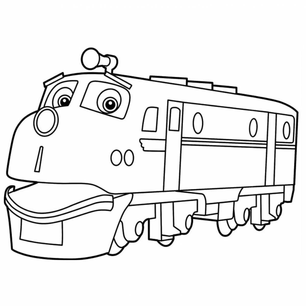 Earth ghost train coloring page