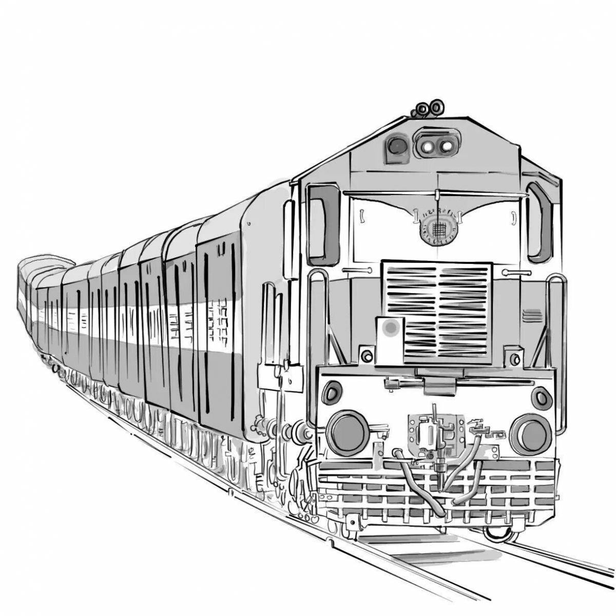 Coloring page unknown ghost train