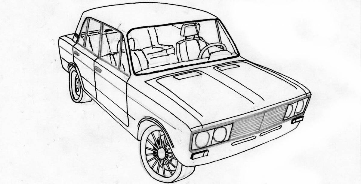 Bright 7 car coloring pages