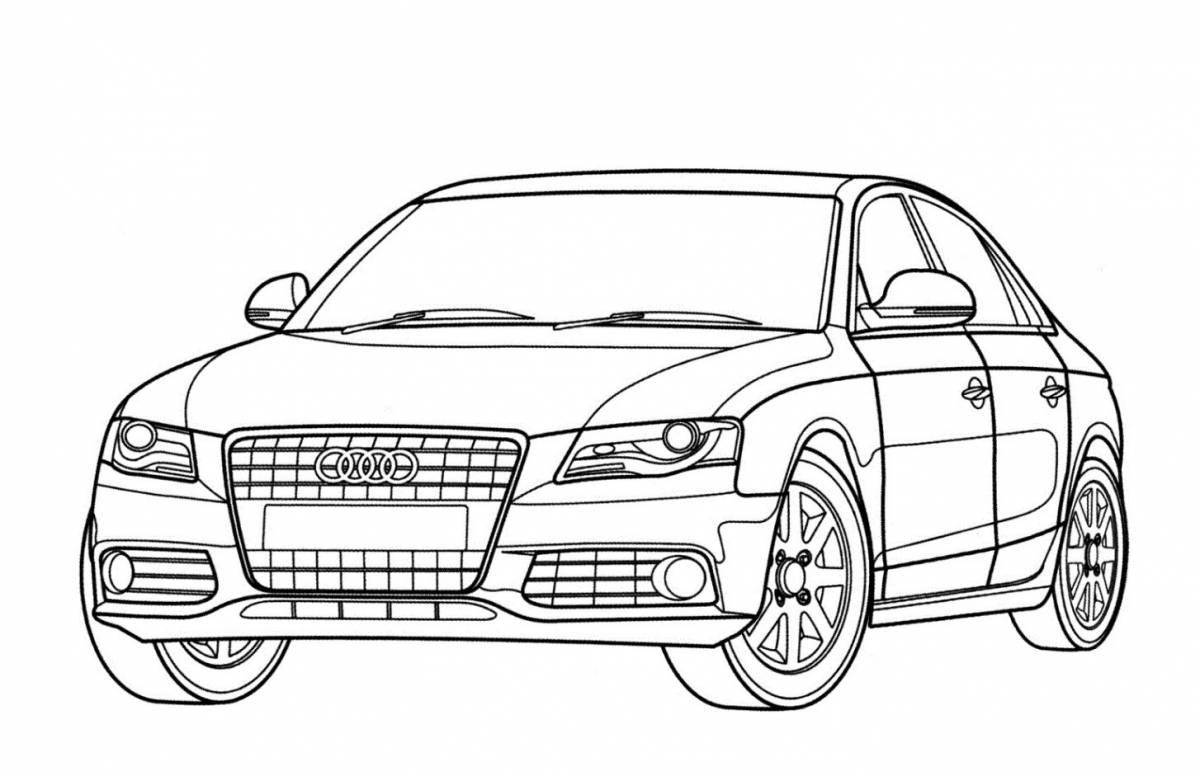 7 cars amazing coloring page