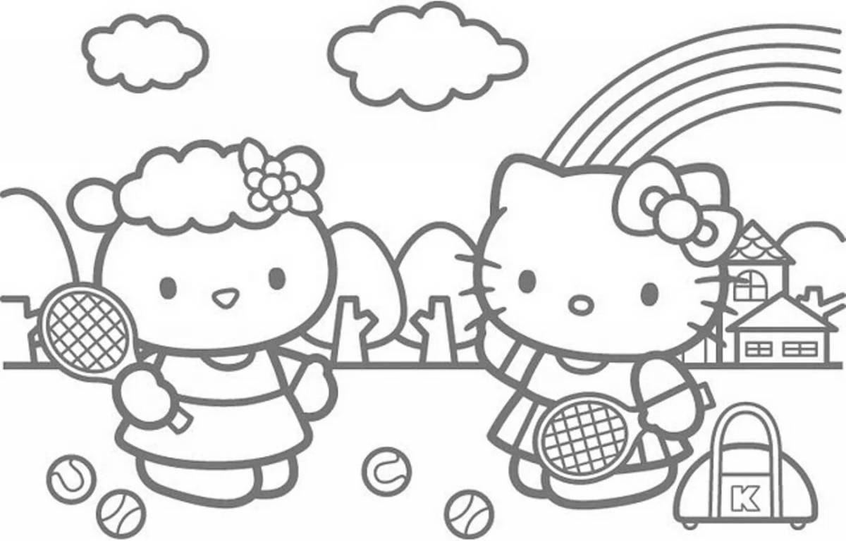 Sparkling melody kitty coloring book