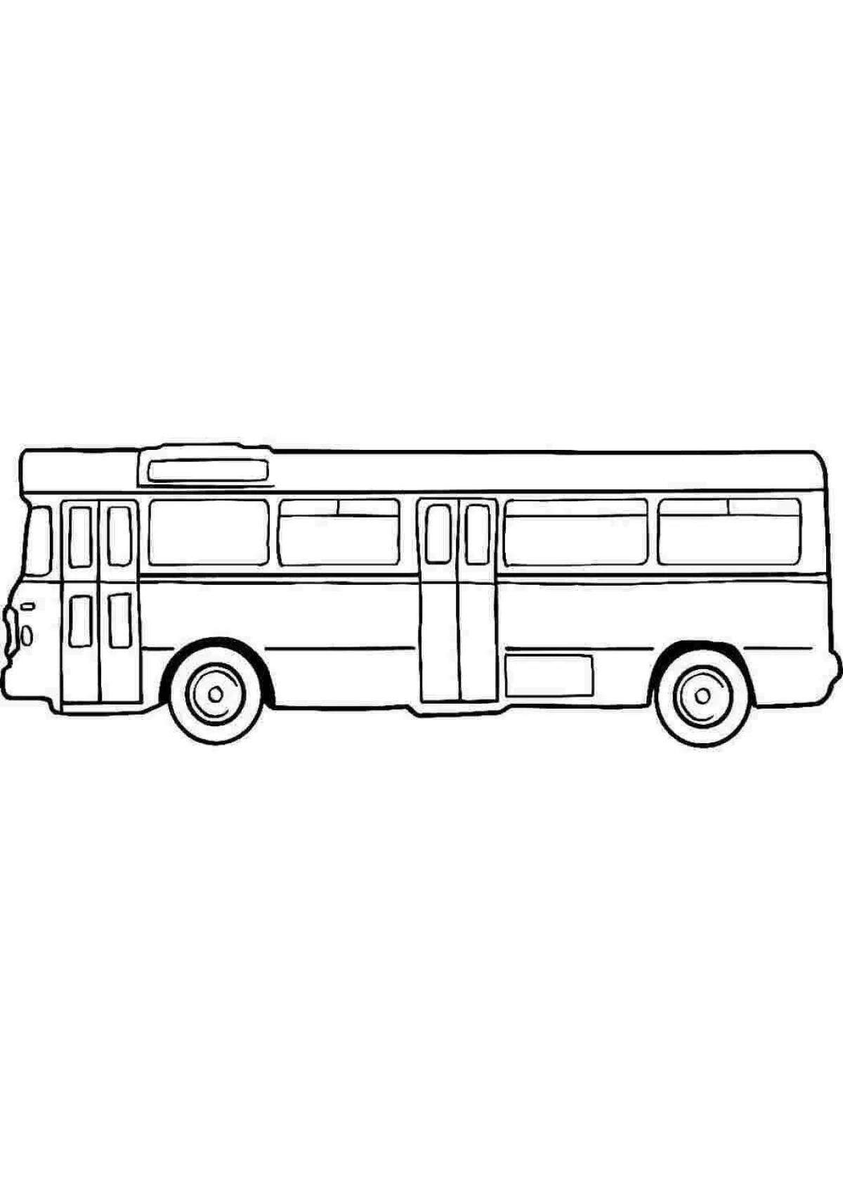 Coloring page funny bus