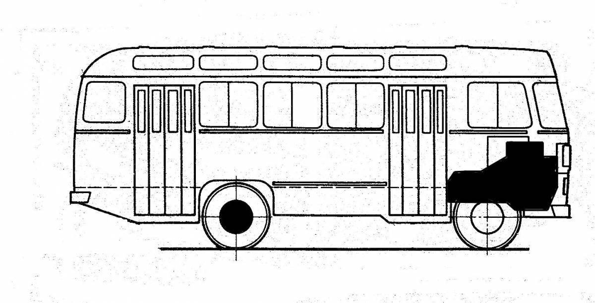 Exciting pazik bus coloring page