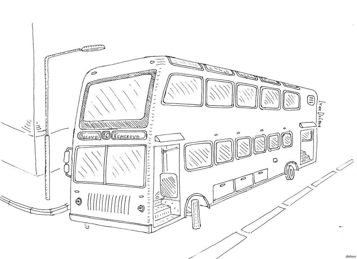 Coloring page nice bus