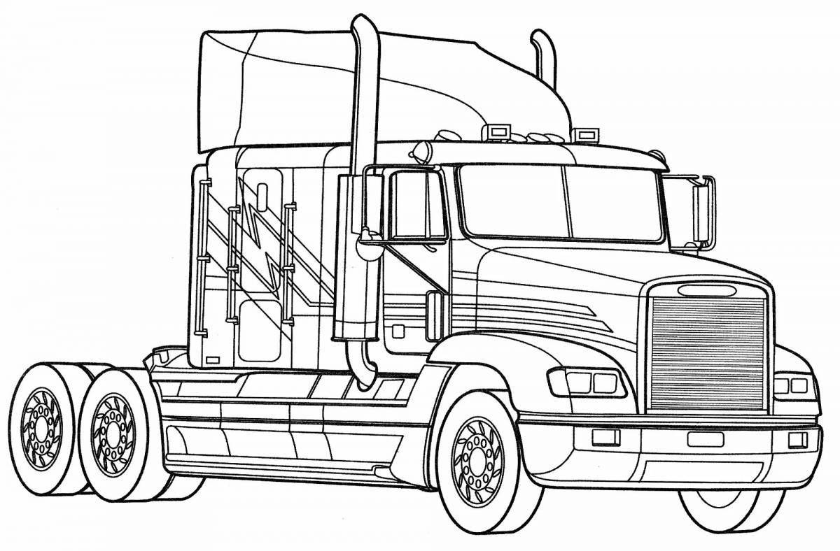 Gorgeous super truck coloring page