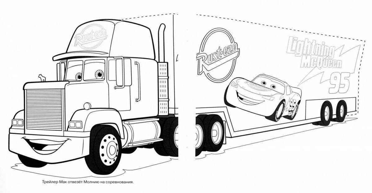 Awesome super truck coloring page