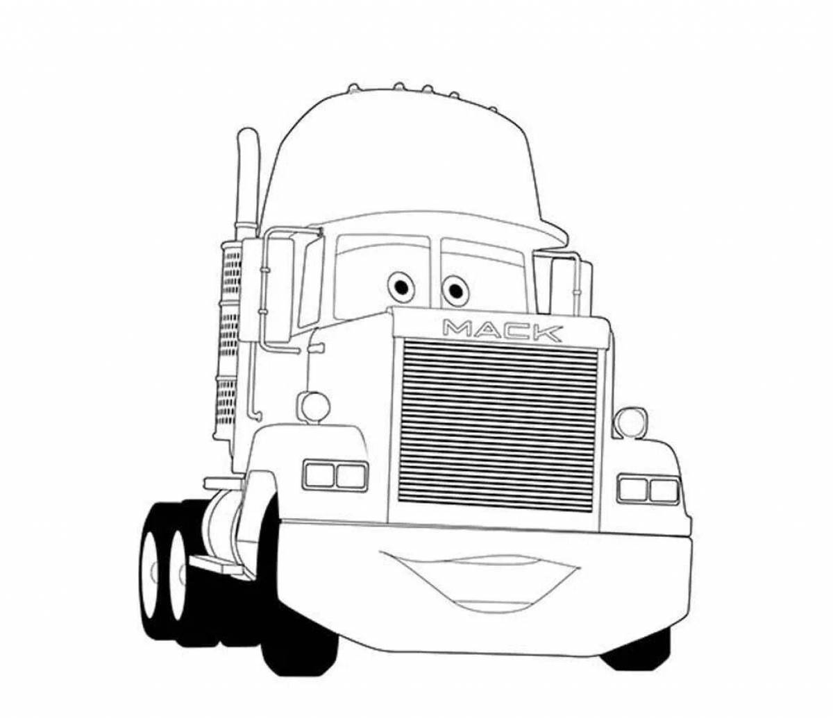 Exquisite super truck coloring page