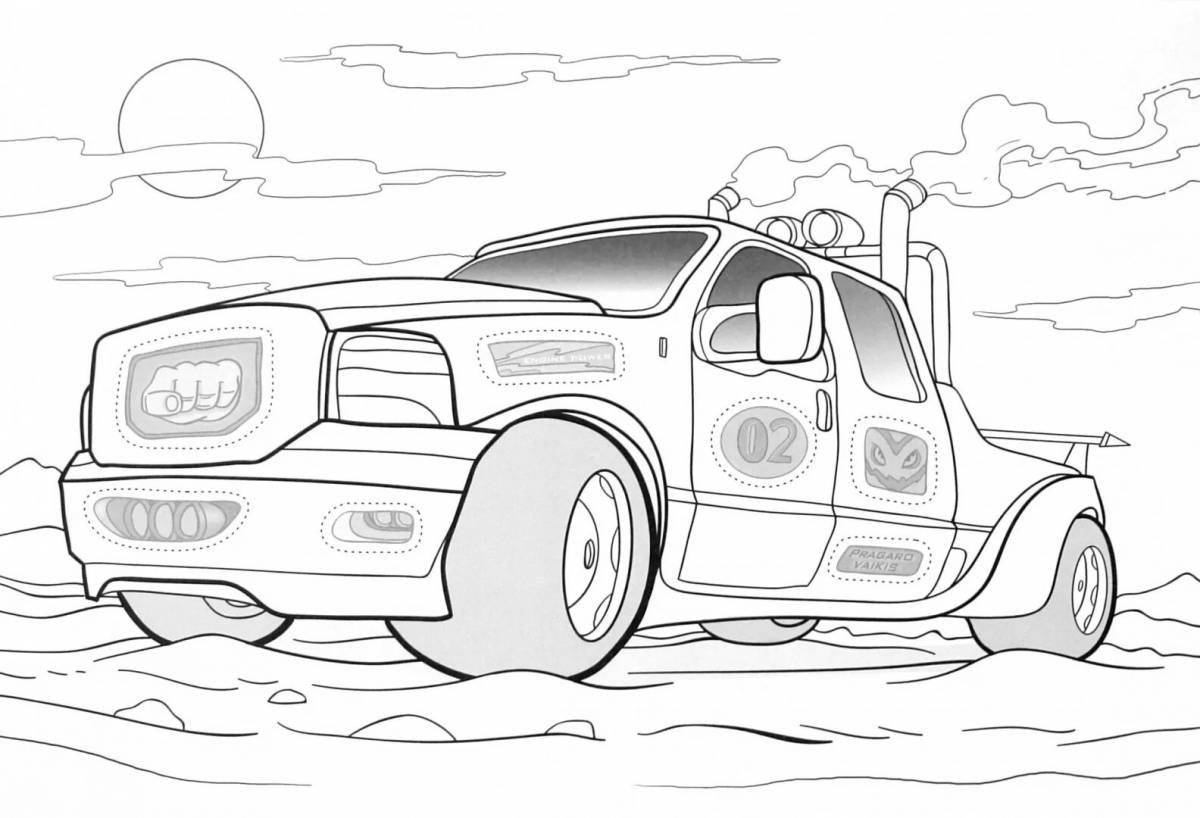Flawless super truck coloring page