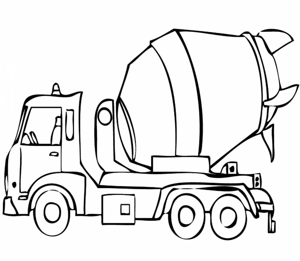 Playful super truck coloring page