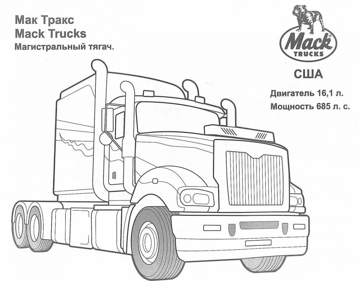 Coloring page happy super truck