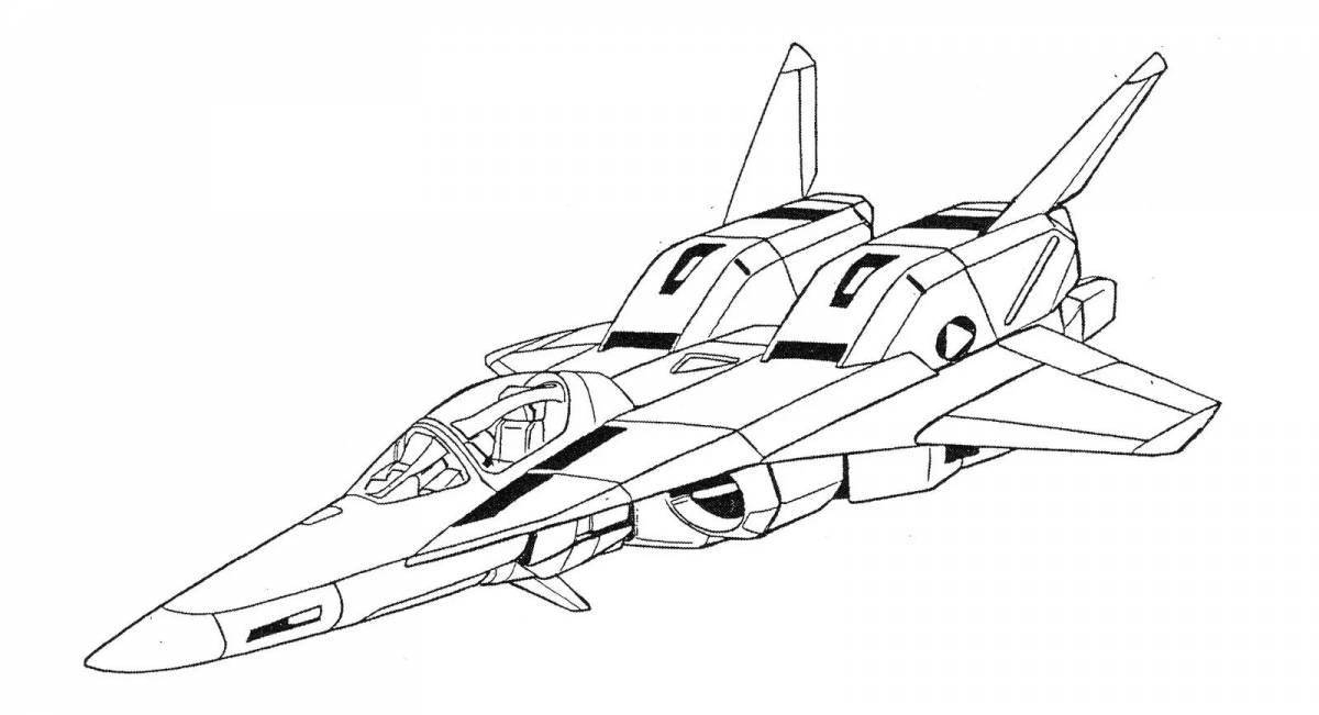 Combat fighter coloring page
