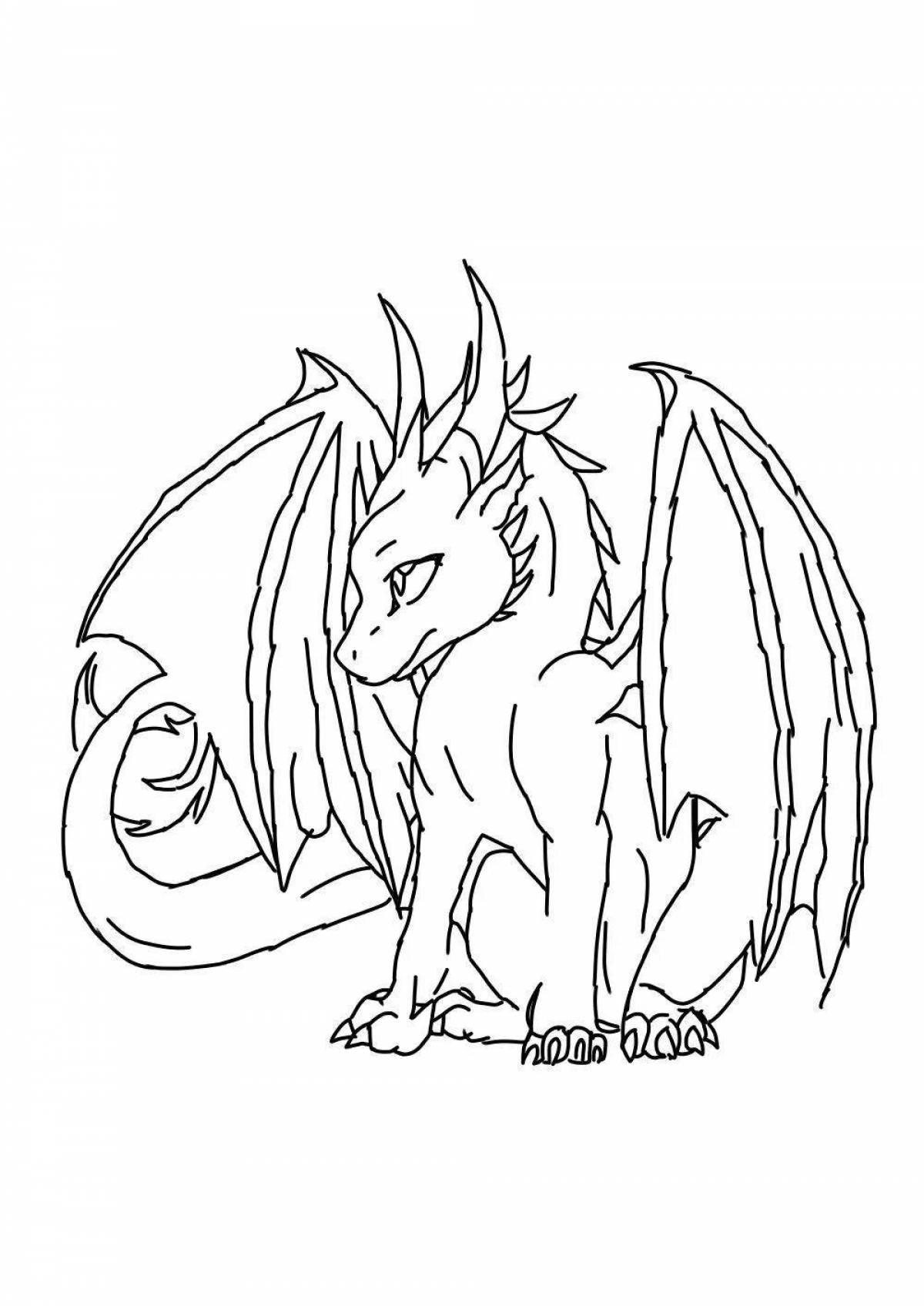 Coloring page magnanimous magic dragon