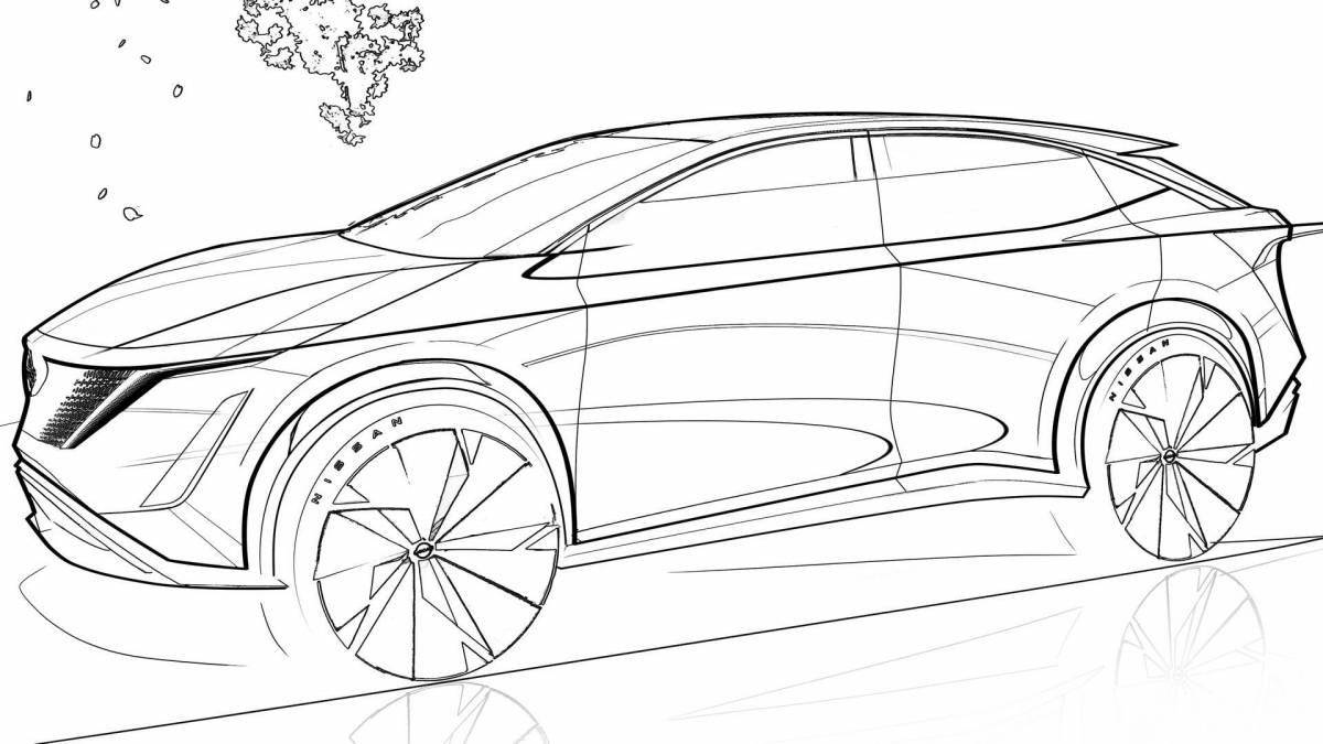 Игривая страница раскраски kia k5