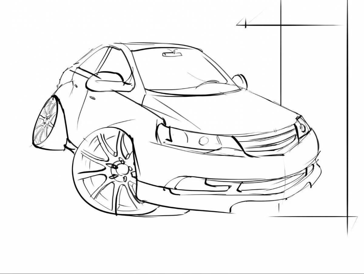 Потрясающая раскраска kia k5