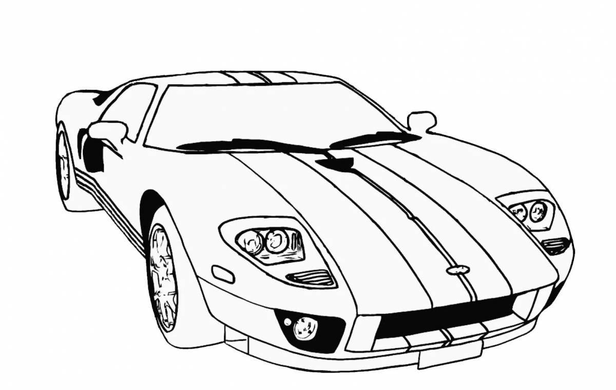 Coloring page gorgeous fast car