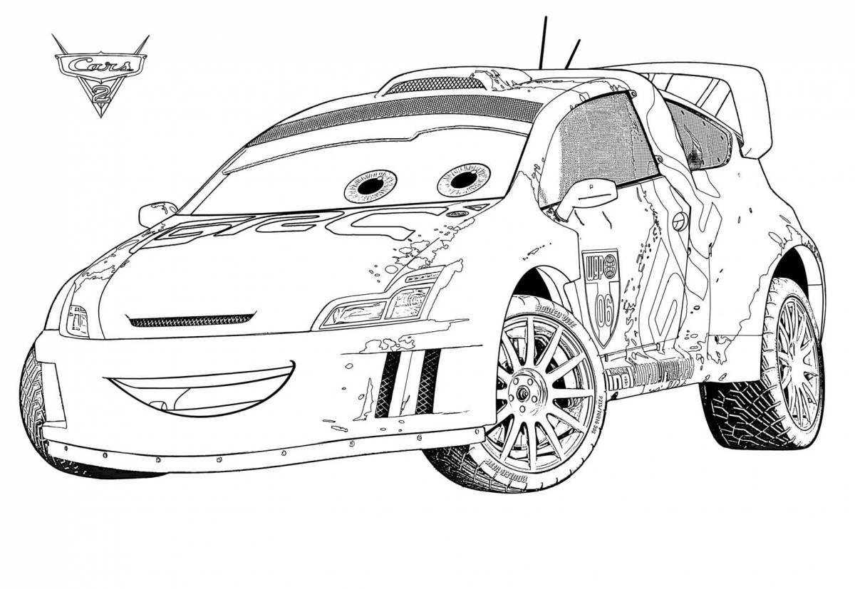 Grand speed car coloring page