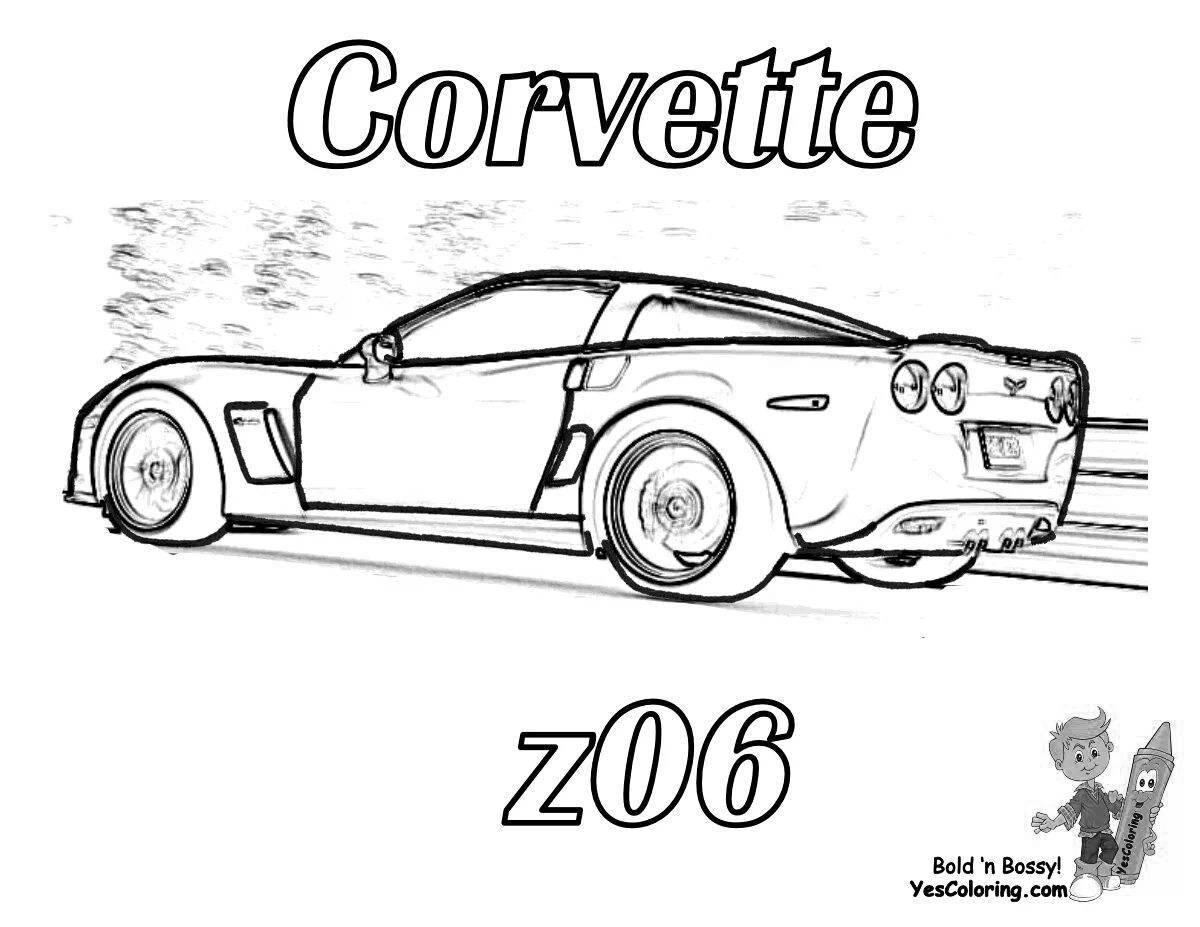 Chevrolet Corvette coloring page