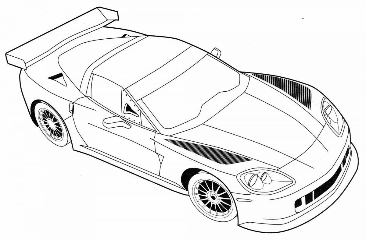 Amazing chevrolet corvette coloring page