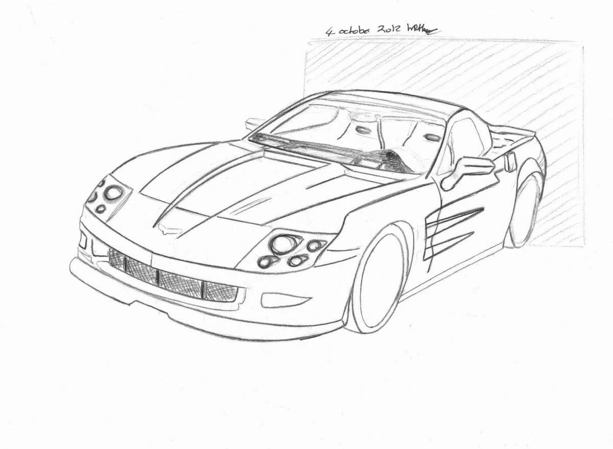 Exuberant chevrolet corvette coloring