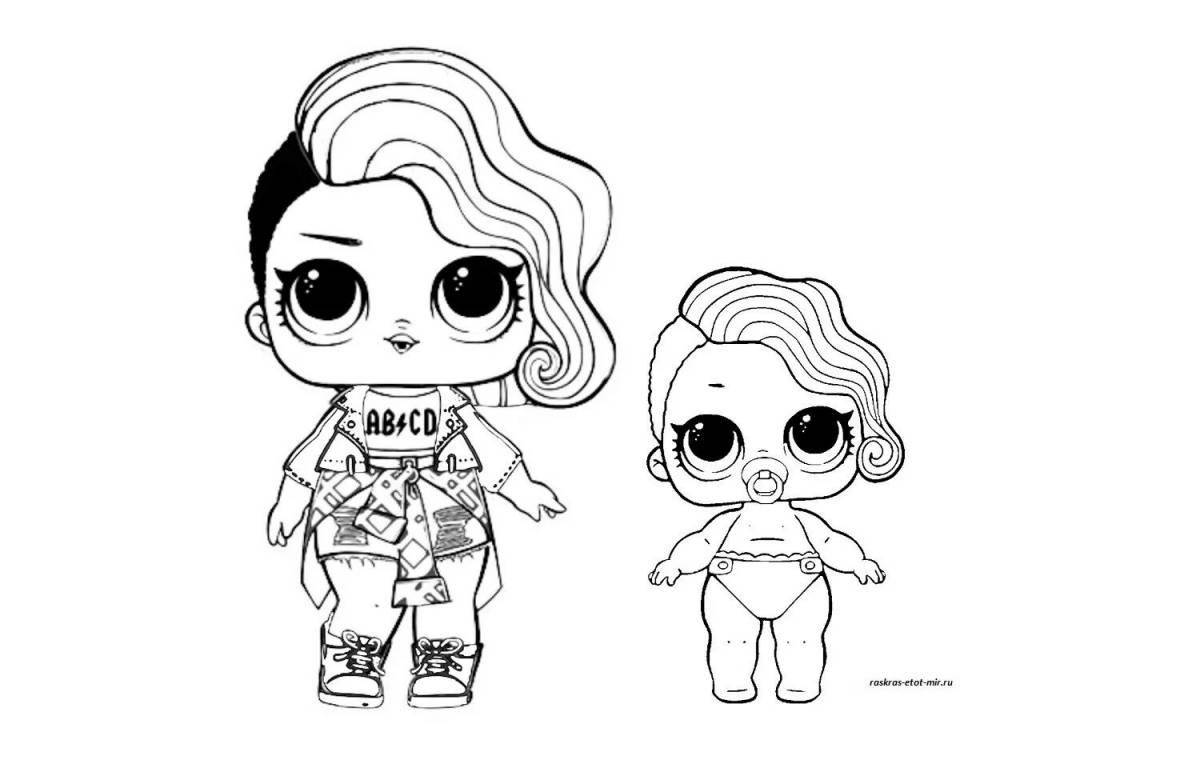 Adorable coloring dolls