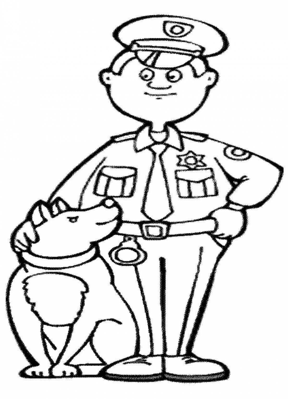 Charming police coloring book
