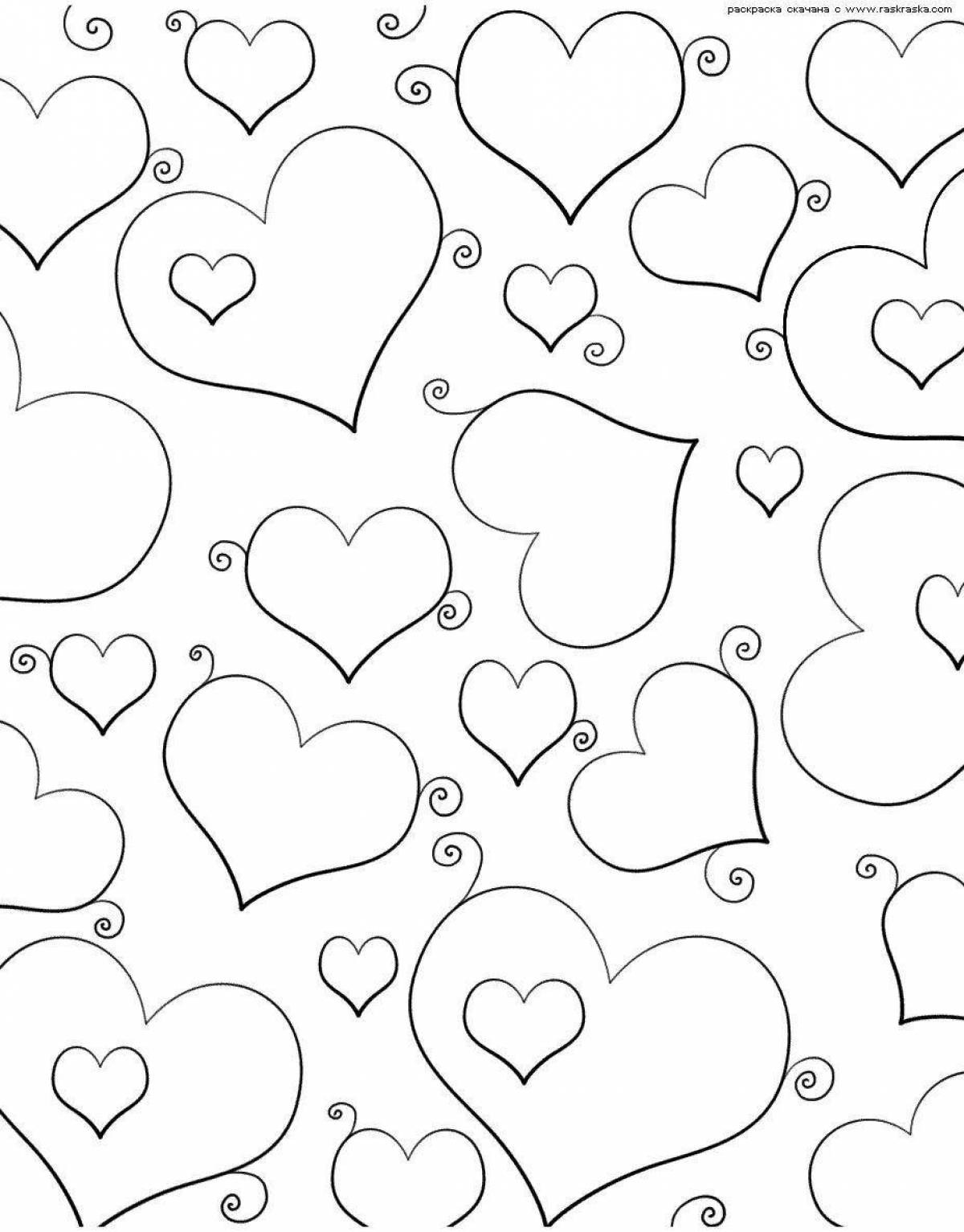 Bright little heart coloring book