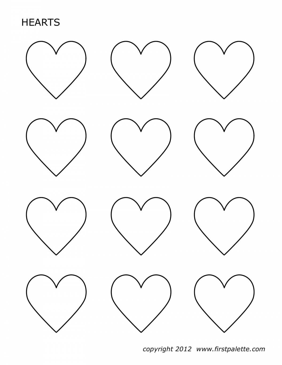 Sparkly little heart coloring page