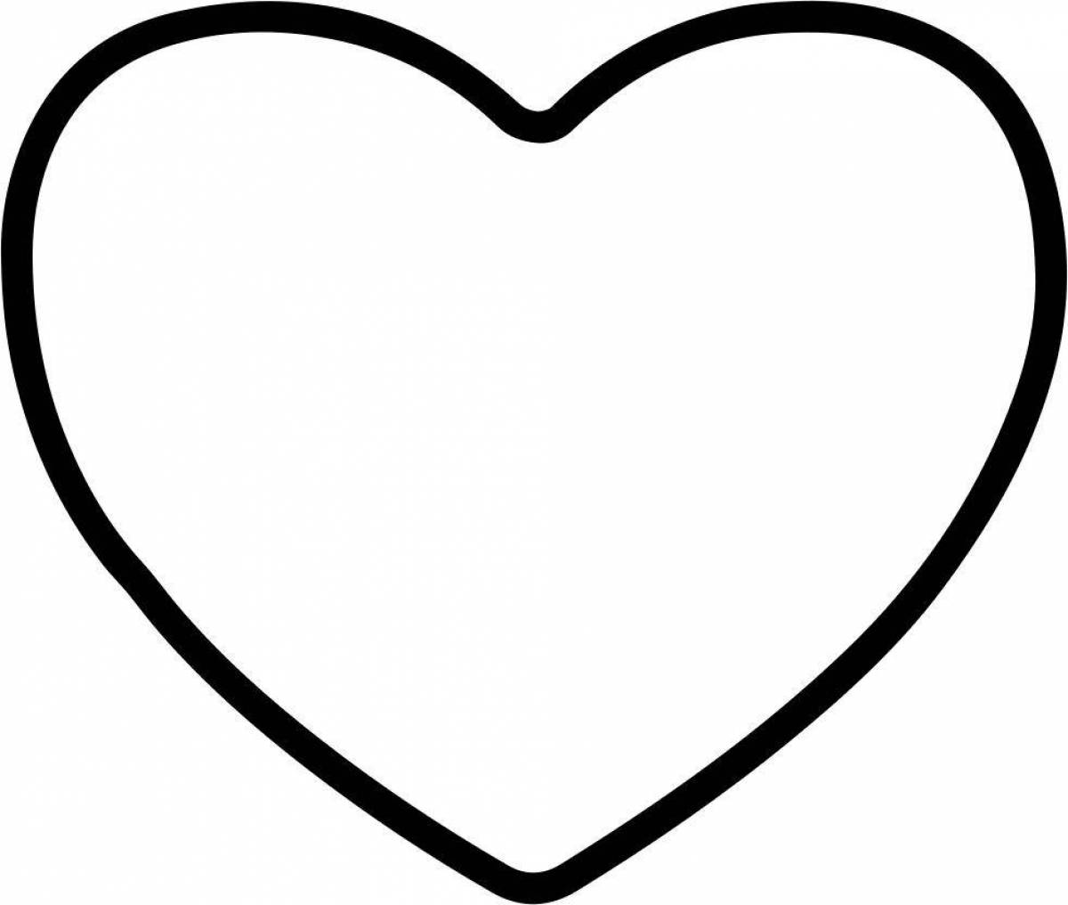 Sparkly little heart coloring page