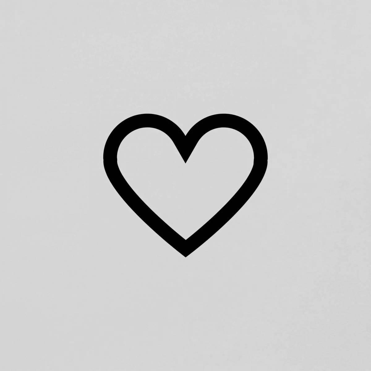 Photo Great little heart coloring page