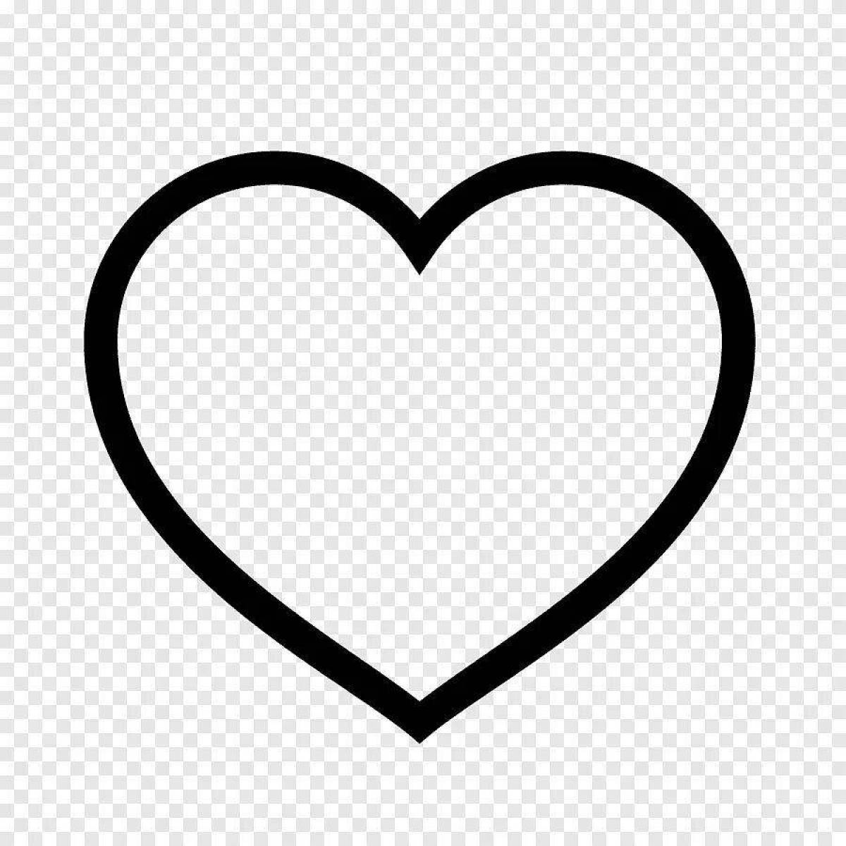 Awesome little heart coloring page