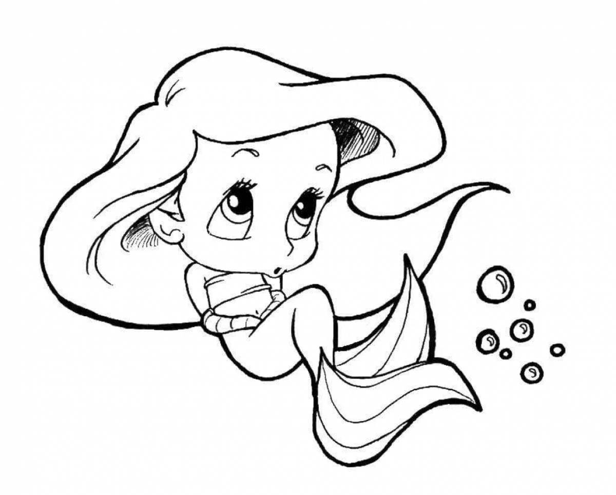 Disney little mermaid glitter coloring book