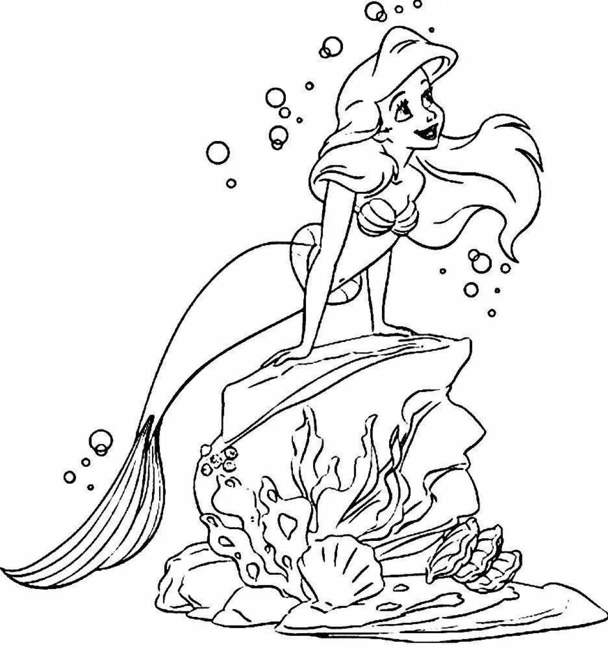 Playful disney little mermaid coloring book