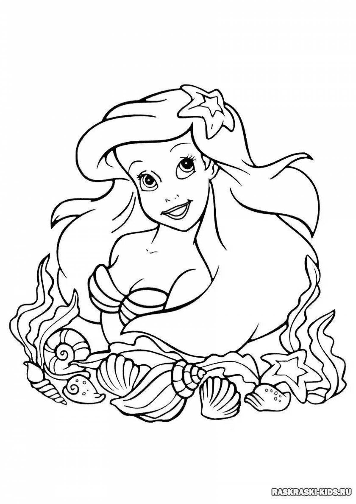 Disney exotic mermaid coloring book