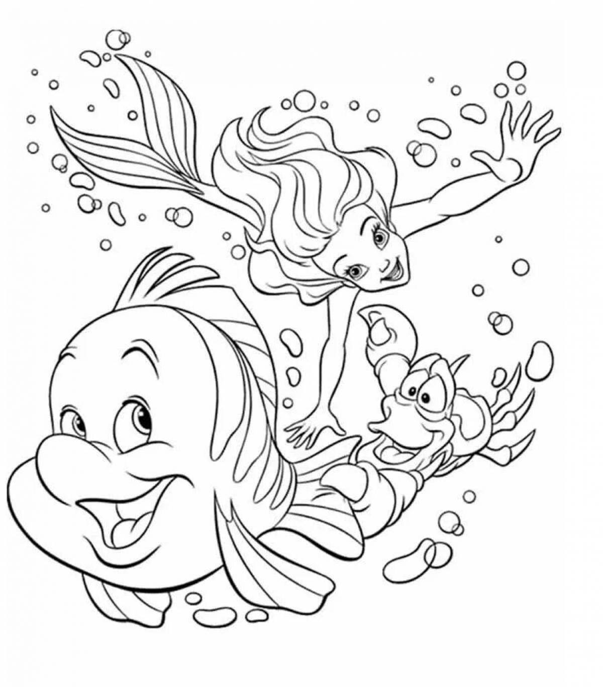 Disney little mermaid coloring book