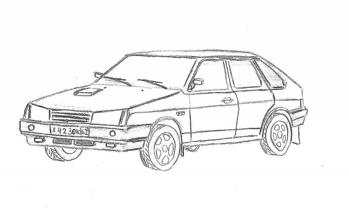 Attractive car four coloring