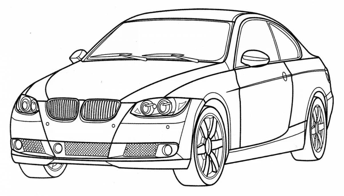 Colorful bmw 3 coloring