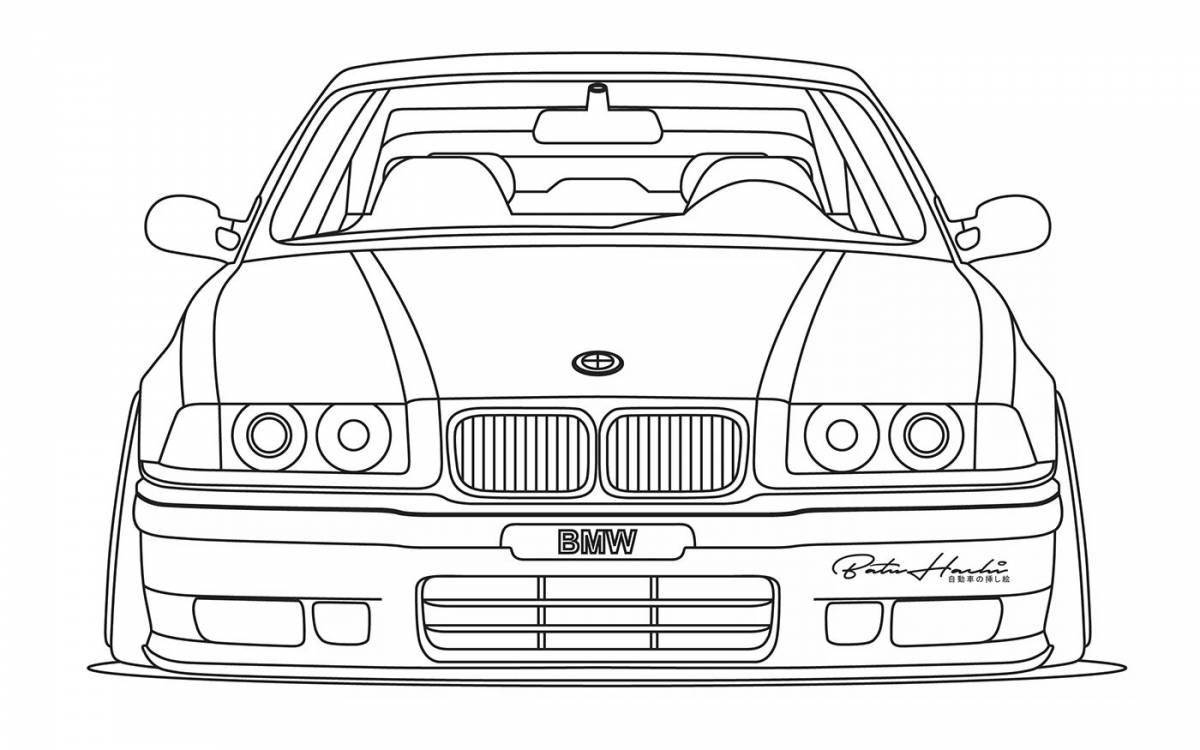 Bmw 3 bright coloring page