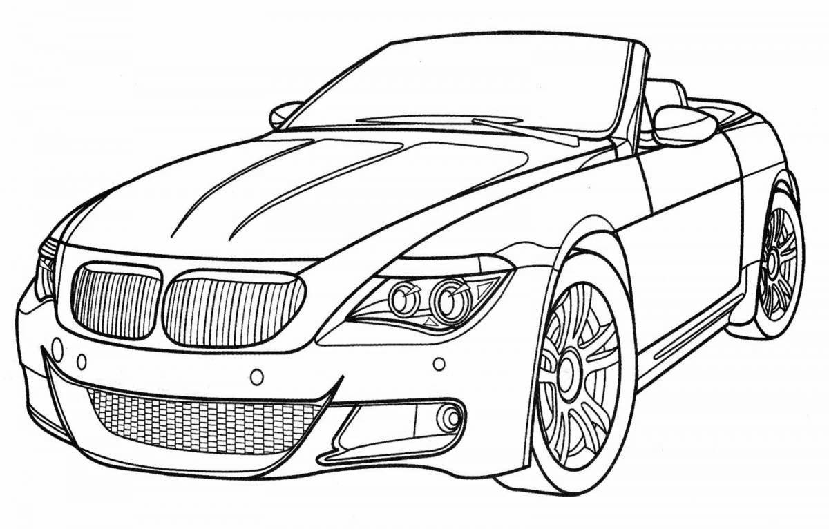 Игривая раскраска bmw 3