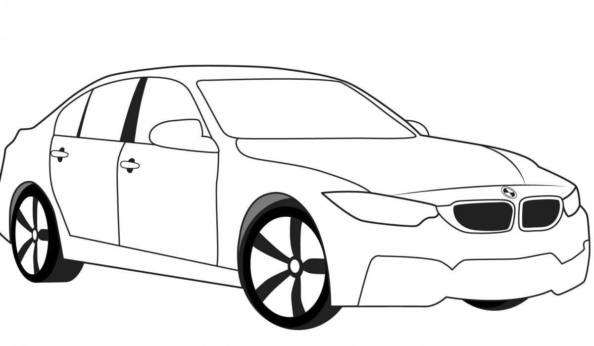 Великолепная раскраска bmw 3