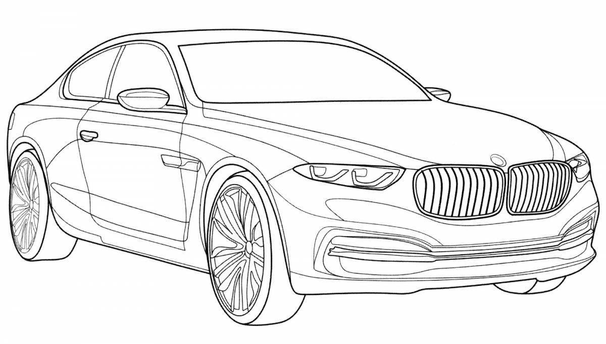 Раскраска элегантный bmw 3