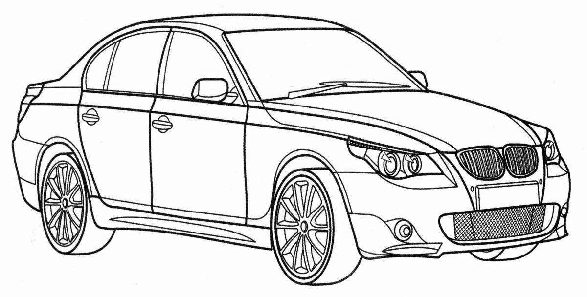 Fashionable bmw 3 coloring book