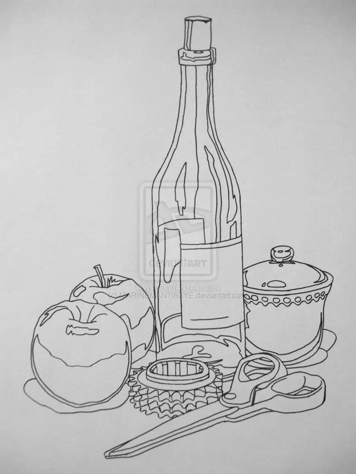 Gorgeous still life coloring book