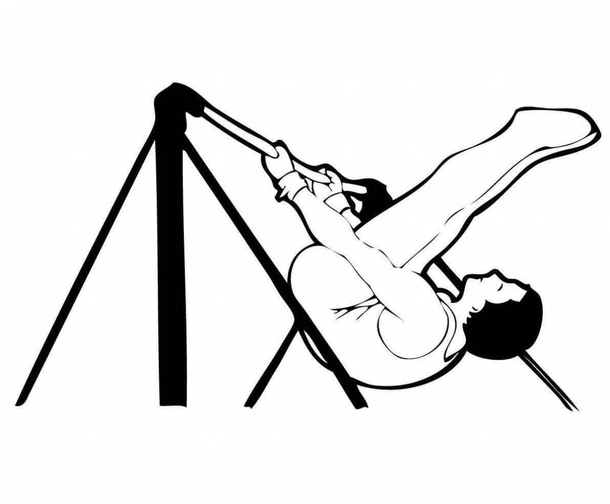 Great gymnastics coloring page