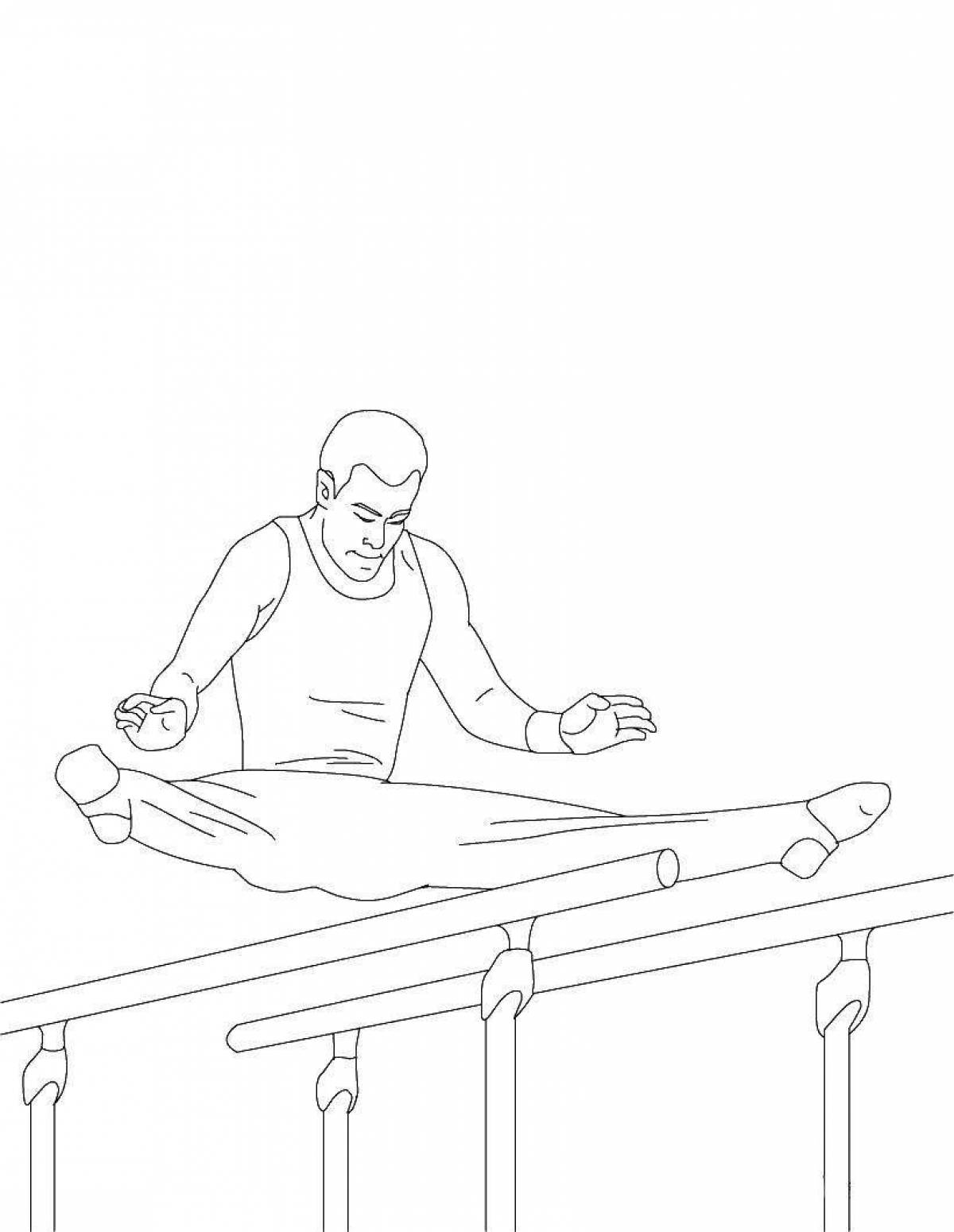 Coloring fun gymnastics